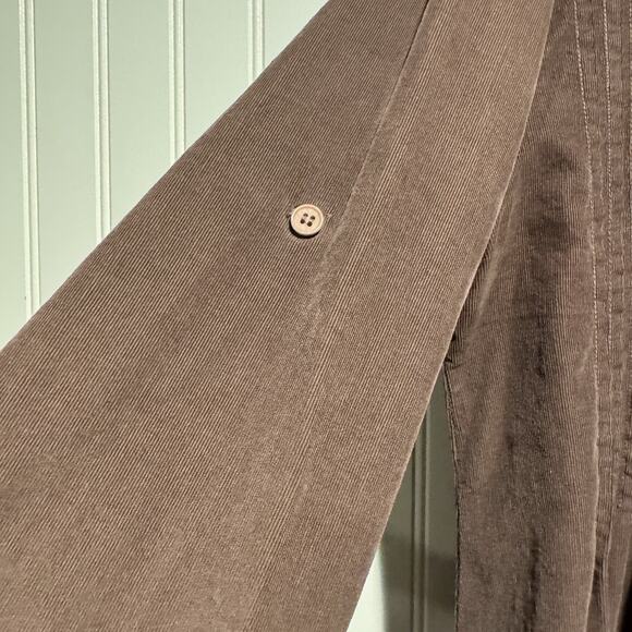 CP Shades Regina Tunic Top Purple Corduroy Pleated Size Medium - Picture 3 of 6